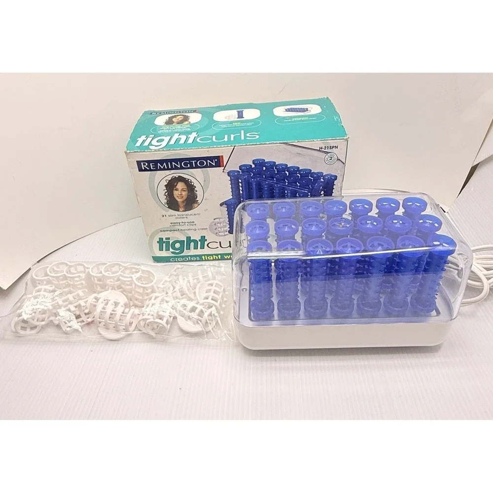 Vintage Y2K Remington Tight Curls Hot Rollers 21 Roller Set Tested w/ Box